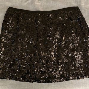 Victoria’s Secret London jean black sequin mini skirt sz 4
